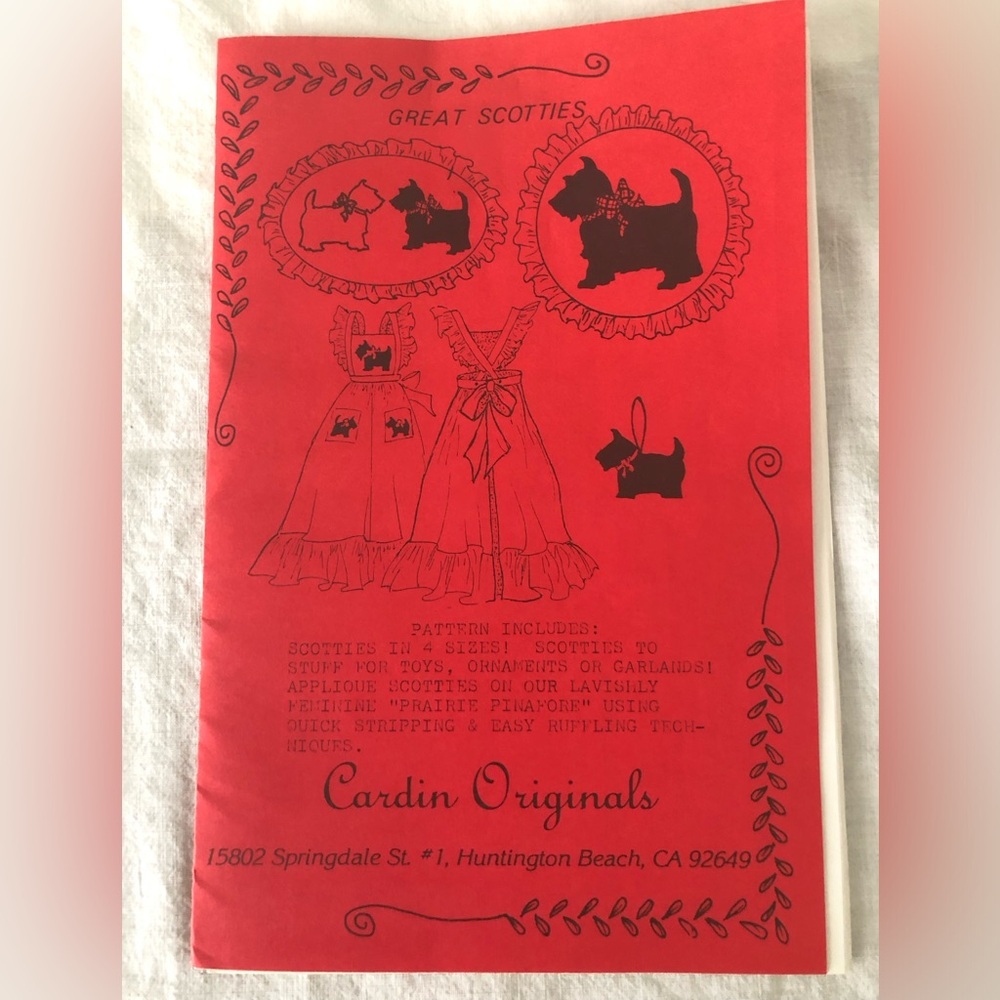 vtg sewing pattern Great Scotties by Cardin Originals